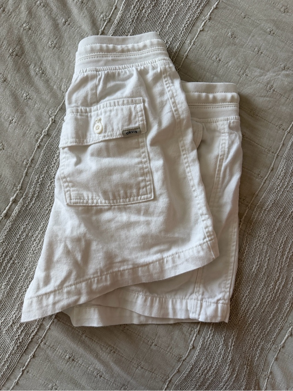 Orvis White Drawstring Athletic Shorts